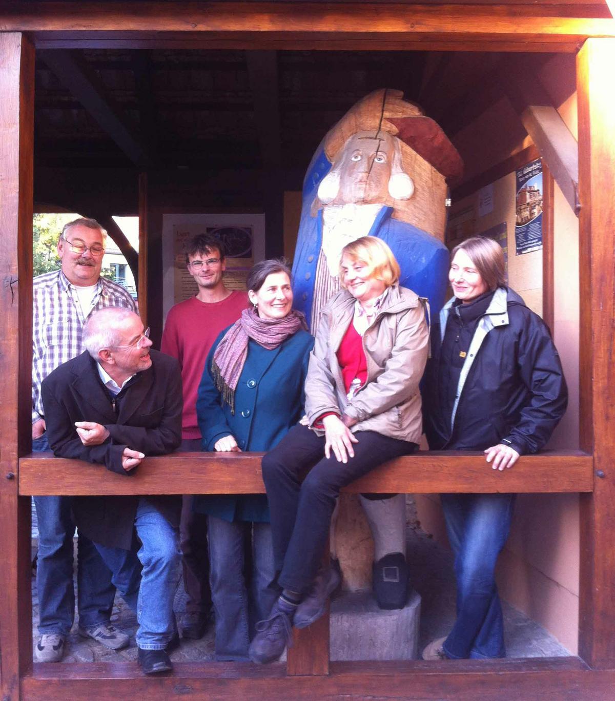 Gruppenbild mit Goethe in Weimar - Das Orga-Team 