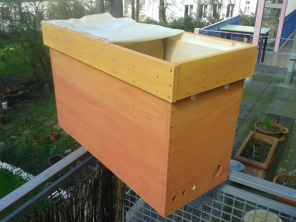 low-cost-Einraumbeute aus Baumarkt-Holz (Foto: Gunnar Weidt)