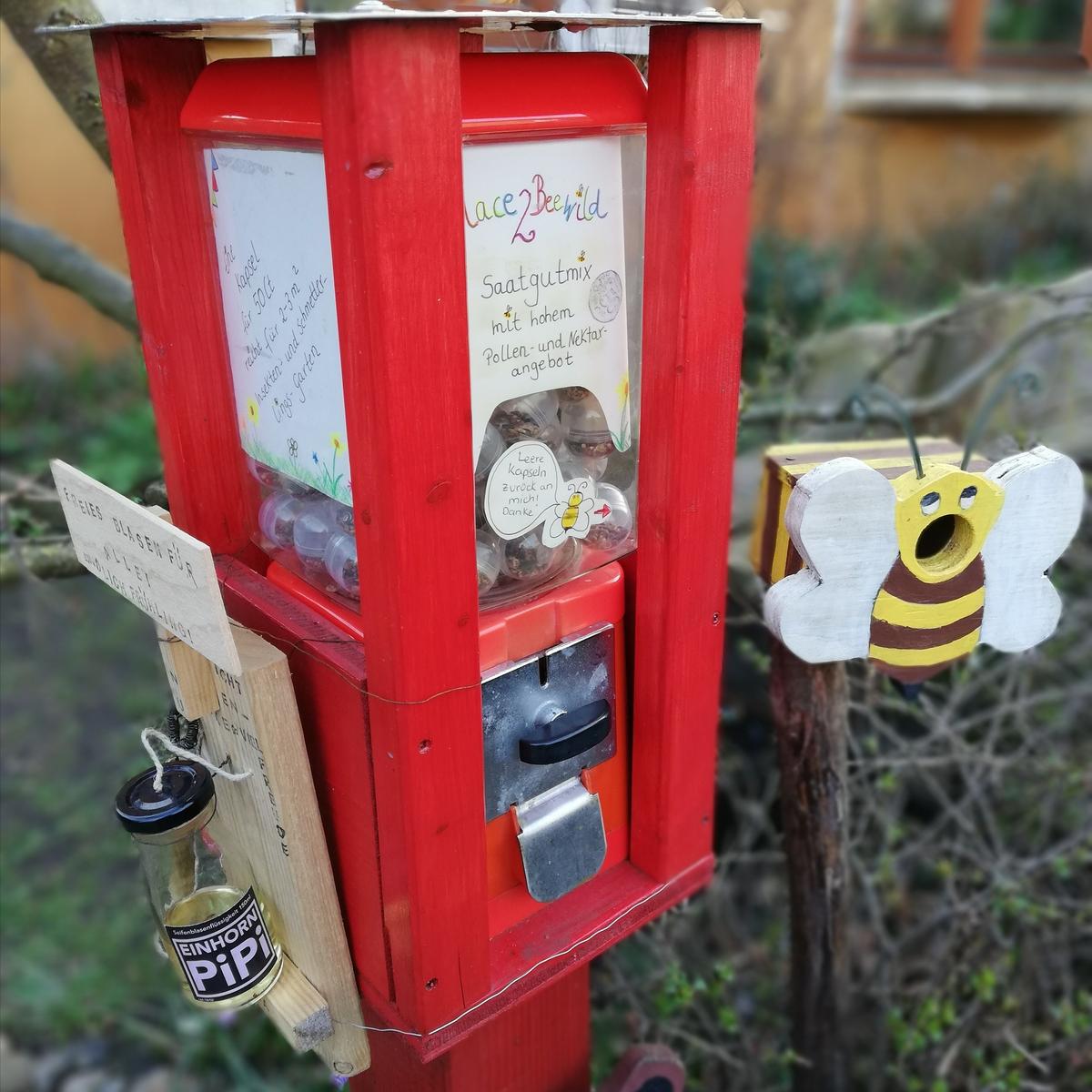 Diesen Automaten hat der 14-j&auml;hrige Jonte von Naturschutz2Go selbst gebaut. (Foto: Naturschutz2Go)