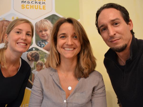 Lydia Wania-Dreher, Rebecca Schmitz und Jonas Ewert (von links) bei der Online-Tagung. (Foto: Mellifera e. V.)