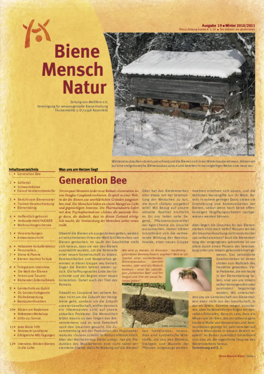 Cover von »Biene Mensch Natur« Ausgabe 19 | Winter 2010/2011