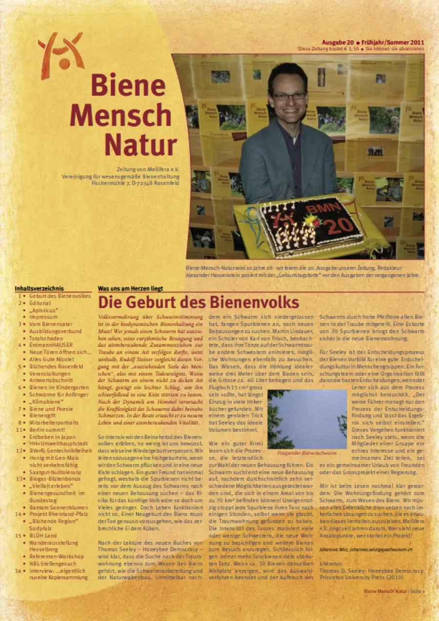 Cover von »Biene Mensch Natur« Ausgabe 20 | Fr&uuml;hjahr/Sommer 2011