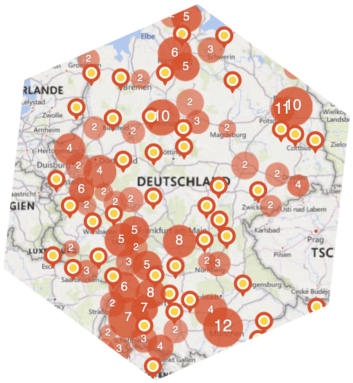 Netzwerkkarte Ausschnitt
